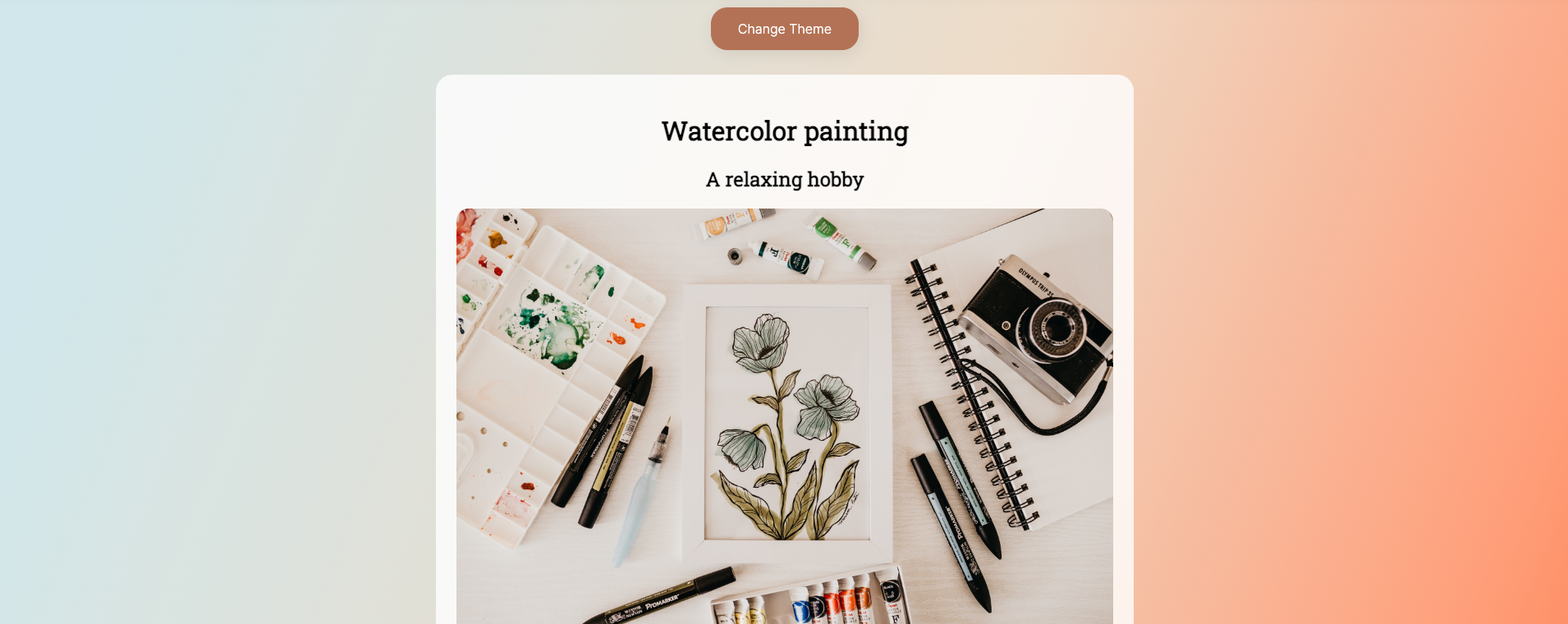 Watercolor painting project preview